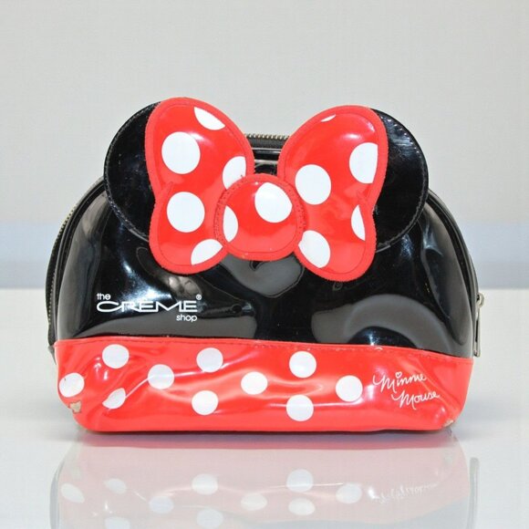 The Crème Shop Handbags - The Crème Shop Minnie Mouse Disney Makeup Bag Polka Dot Bow & Ears Iconic Design